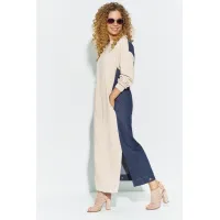 Платье Euromoda 686 сине-бежевый