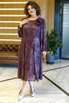Платье Alani 2380 бордо с напылением