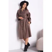 Платье Celentano 5051 пыльная роза с коричневым подтоном