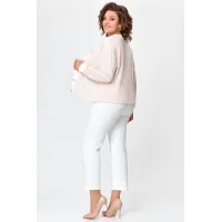 Кофта Swallow 695 пастельный бежевый в принт