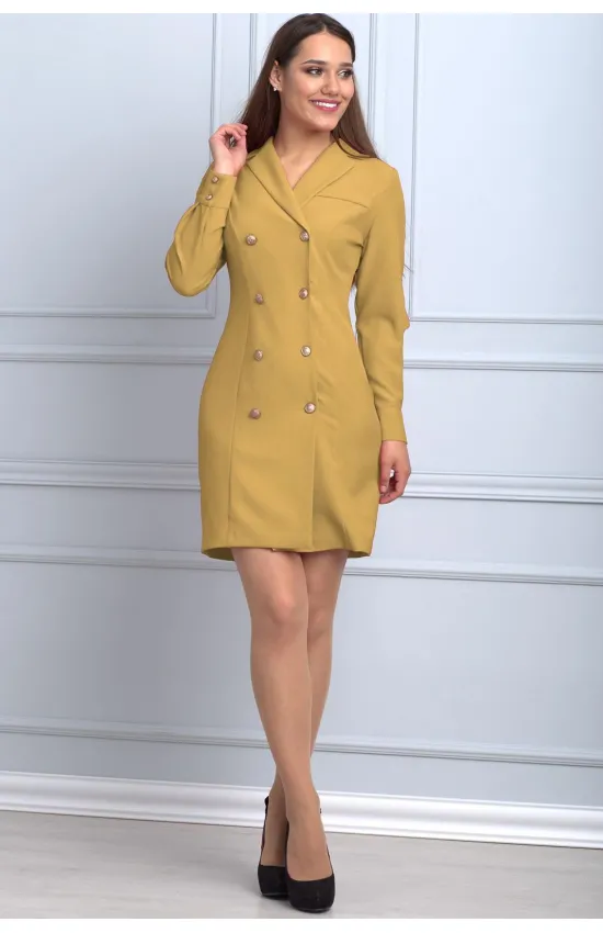 Платье Anelli 740 горчица