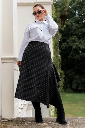 Юбка Adarin А-09 черный/полоска