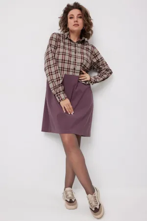 Платье Begimoda 1058 Виноградная клетка