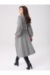Платье Your Size 2269/164 Черно-белый в «гусиную лапку»