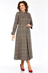 Платье Celentano 5077 серая клетка