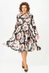 Платье Swallow 707.2 чёрный/принт «бежево-молочные пионы» Платье Swallow 707.2 чёрный/принт «бежево-молочные пионы»