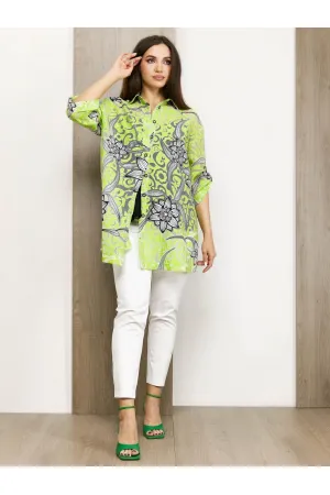 Блузка Condra Deluxe 16187 зеленый-черный