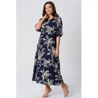 Платье Lenata 16508 синий в рисунок