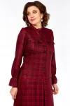 Платье Celentano 5078 бордовая клетка