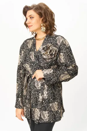 Кардиганы Svetlana Style 2018 рыжий леопард