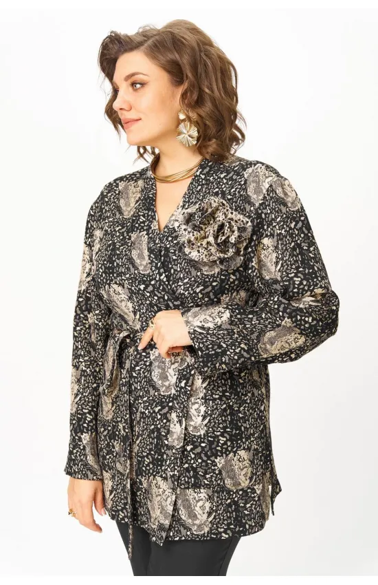 Кардиганы Svetlana Style 2018 рыжий леопард