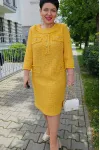 Платье Vittoria Queen 22853 дизайн клетка желтый Платье Vittoria Queen 22853 дизайн клетка желтый
