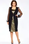 Платье Милора-Стиль 1417 черный + золото