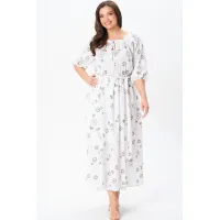 Платье Axxa 55218 белый+хаки Платье Axxa 55218 белый+хаки