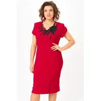 Платье Solomea Lux 973В алый с черным