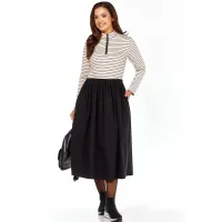 Платье Bagira 1058 бежево-черный Платье Bagira 1058 бежево-черный