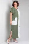 Платье Rishelie 948 зелёный мох