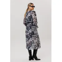 Платье Anelli 1733 Леопардовый серый