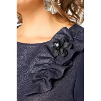 Платье Eva Grant 7310D синий баклажан