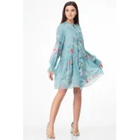 Платье Anelli 1019 бирюзовый Платье Anelli 1019 бирюзовый
