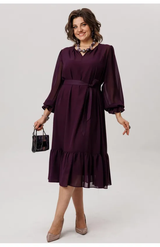 Платье Anelli 1635 цвет чернослива