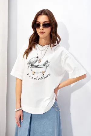 Майка Люше 4341 молоко +цвет