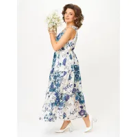 Платье Zlata 4456 бело-синий