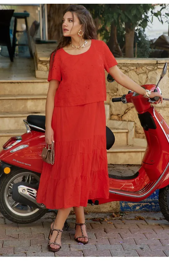 Платье Vittoria Queen 29043 алый