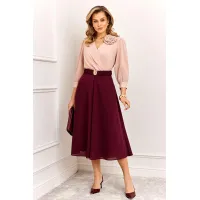 Платье Agatti 6001 Бежево-винный