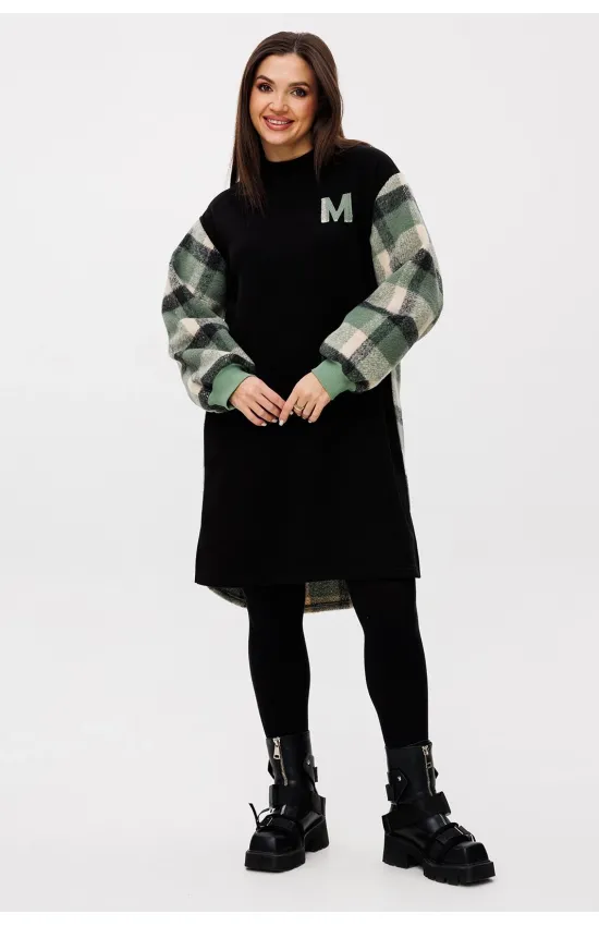 Платье Michel Chic 2159 зеленый+клетка