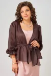 Блузка Fita 20762 Туника с поясом шоколад