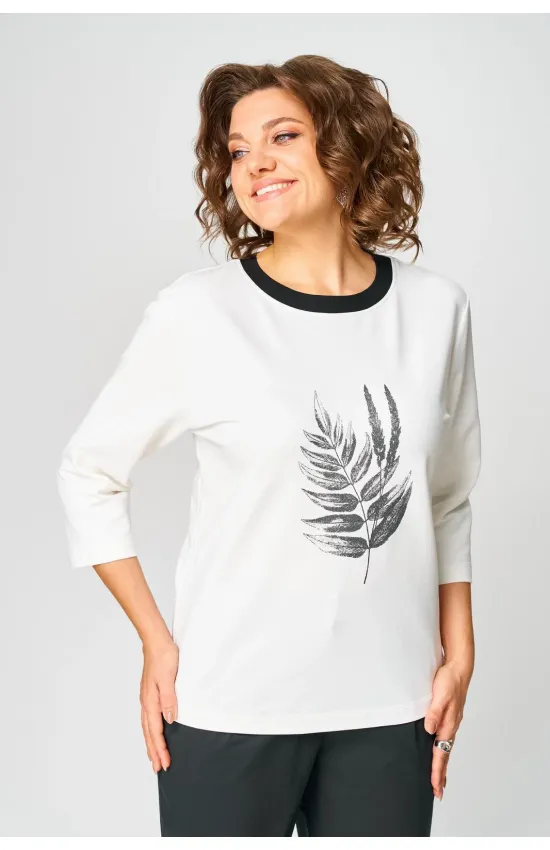 Блузка Rumoda 2272 молочный_черный