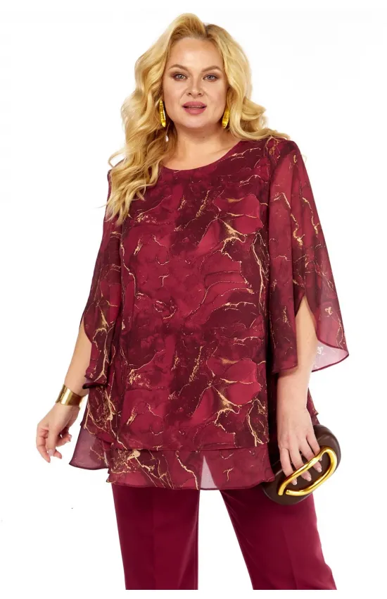 Блузка Элль-Стиль 2213.14 а винный