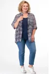 Блузка Anelli 706 беж-синий Блузка Anelli 706 беж-синий