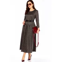 Платье Taita Plus 2526-2 т.шоколад + беж