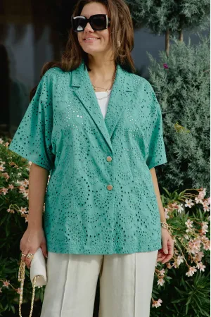 Пиджак Vittoria Queen 28763ж бирюзовый