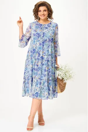 Платье Lady Style Classic 3007 Синие тона
