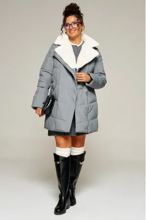 Пальто Beautiful & Free 8020 серый