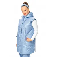 Жилет T&n 7736 голубой перламутр.