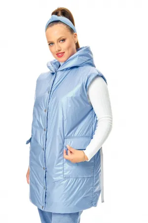 Жилет T&n 7736 голубой перламутр.