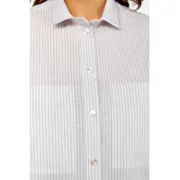 Рубашки Avenue 0338-4 полоска серый+молочный