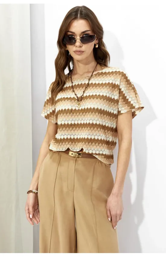 Майка Люше 4350 оттенки бежево-коричневый