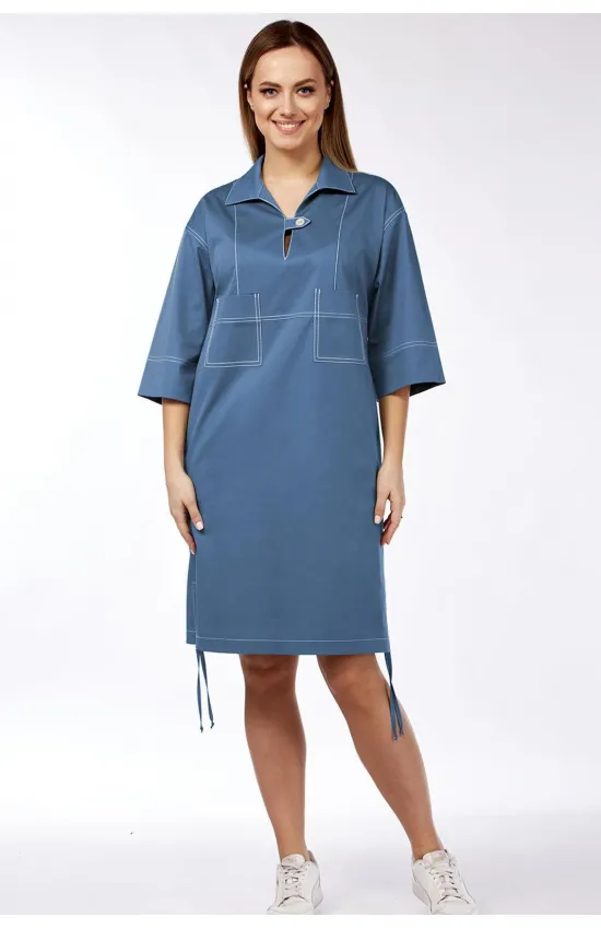 Платье Lady Style Classic 2762 синие тона