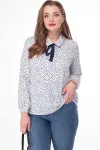 Блузка Anelli 321 белый в горох
