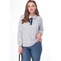 Блузка Anelli 321 белый в горох Блузка Anelli 321 белый в горох