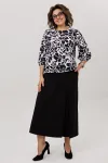 Блузка Anelli 1779 черно-белые цветы Блузка Anelli 1779 черно-белые цветы
