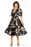 Платье Милора-Стиль 1419 черный с принтом Платье Милора-Стиль 1419 черный с принтом