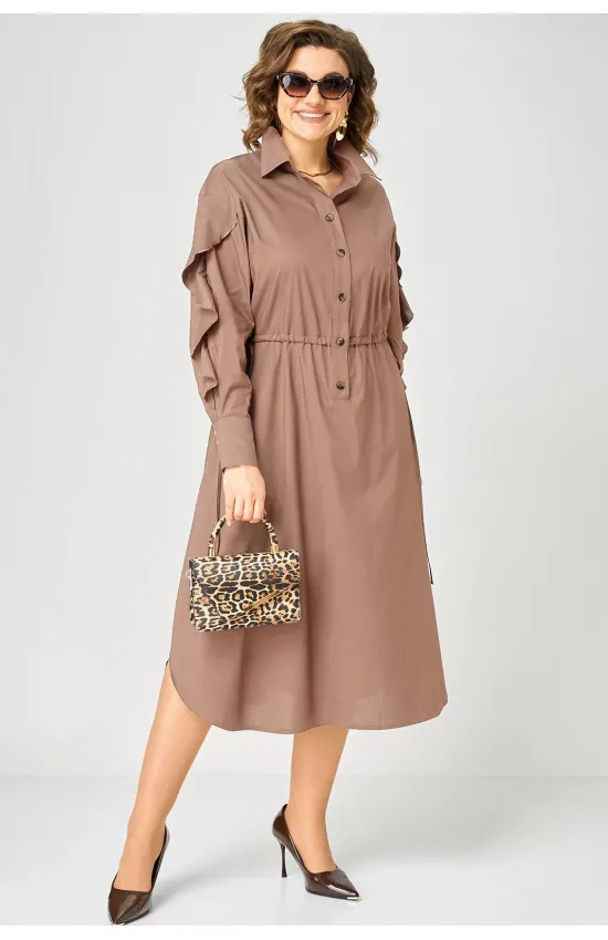 Платье Eva Grant 7223 мокко