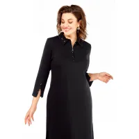 Платье Ольга Стиль С971 черный-паетки