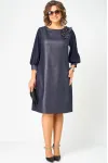 Платье Eva Grant 7310D синий баклажан